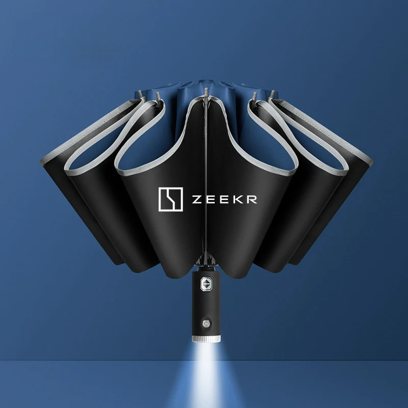 Metal Car Automatic Folding Windproof Sunshade Umbrella For ZEEKR X 001 007 009 2022 2023 2024 Automotive interior Accessories
