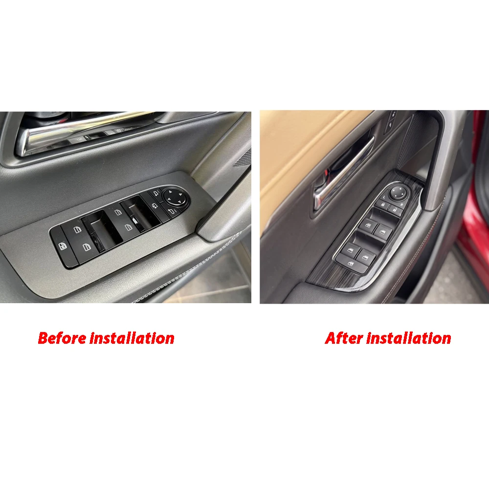 For Mazda CX-5 2026 Car Window Switch Panel Trim Cover Stainless Steel Door Armrest Lift Button Interior Accessories Stickers
