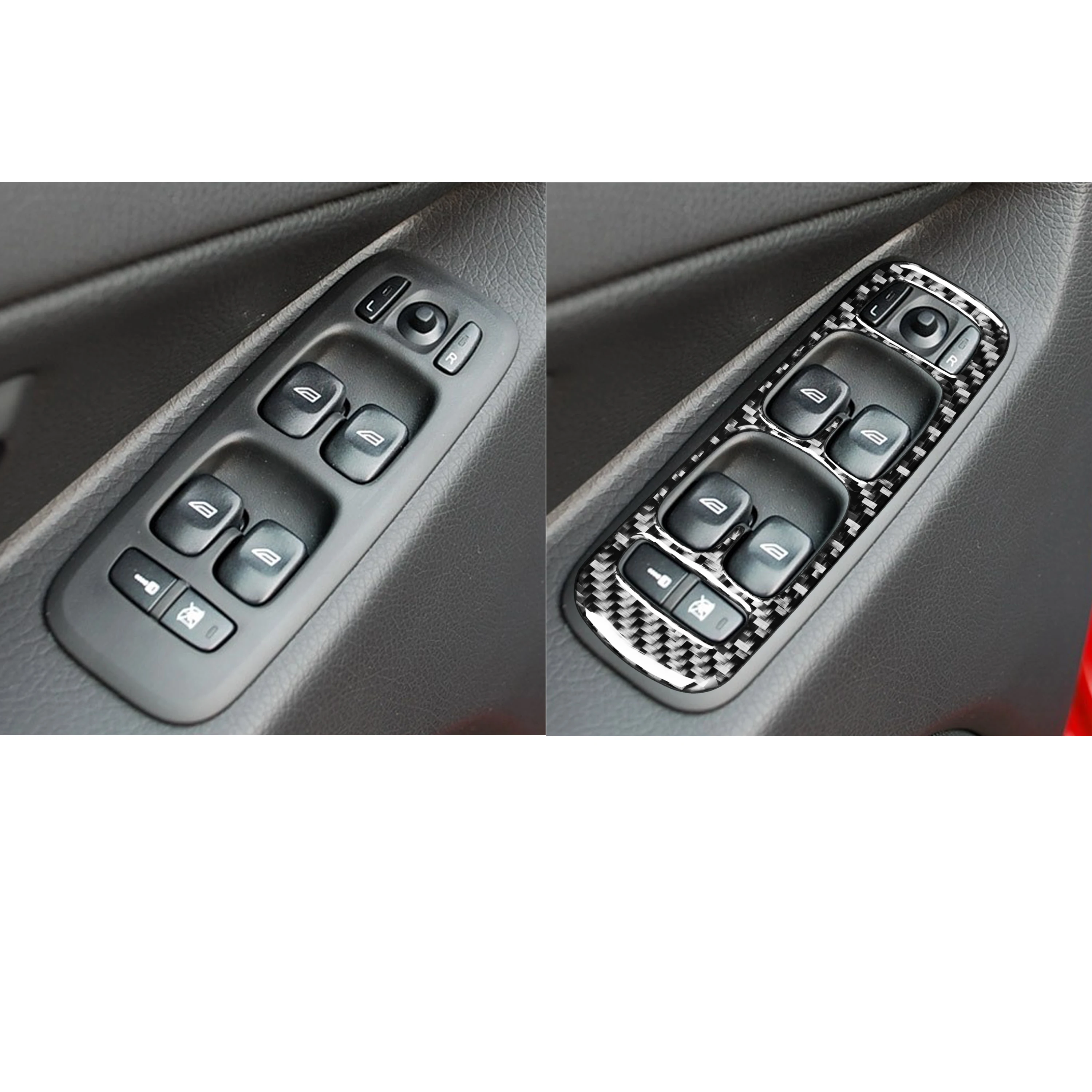 Wood Grain Car Interior Accessories Window Lift Cover Console Air Vent Cover Gear Shift Panel Sticker For Volvo XC90 2003-2014