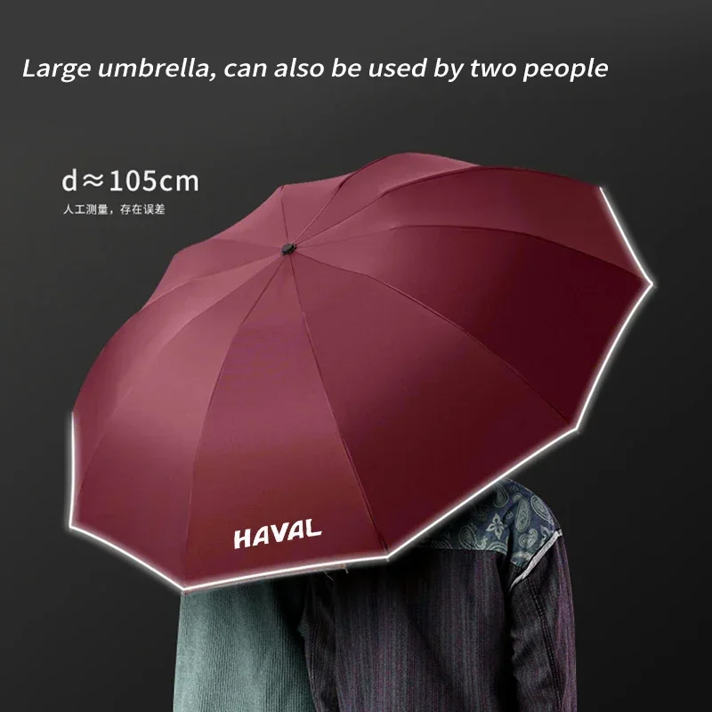 Haval H6 JOLION HEV H3 H2 F7 H9 H5 M4 Great Wall Poer GWM Car Fully Automatic Reflective Umbrella Folding Sunshade Accessories