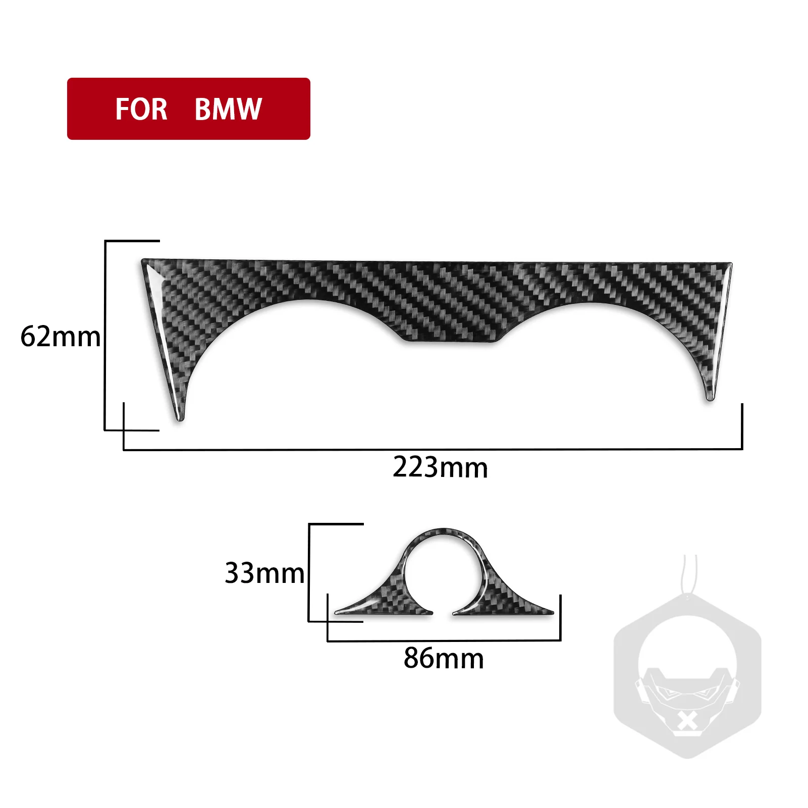 For BMW X3 F25 2011-2017 X4 F26 2014-2017 Car Water Cup Holder Decorative Sticker Real Carbon Fiber Interior Styling Accessories