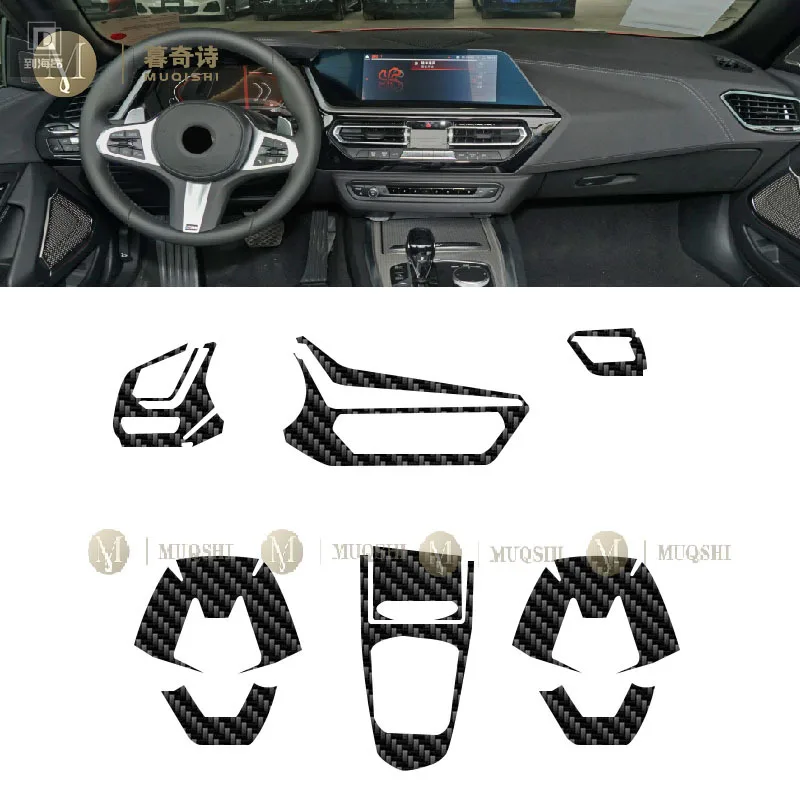 PET 5D Carbon Fibre Film For BMW Z4 G29 2019-2023 Car Interior Center Console Anti Scratch Resist Film Accessories Refit Screen