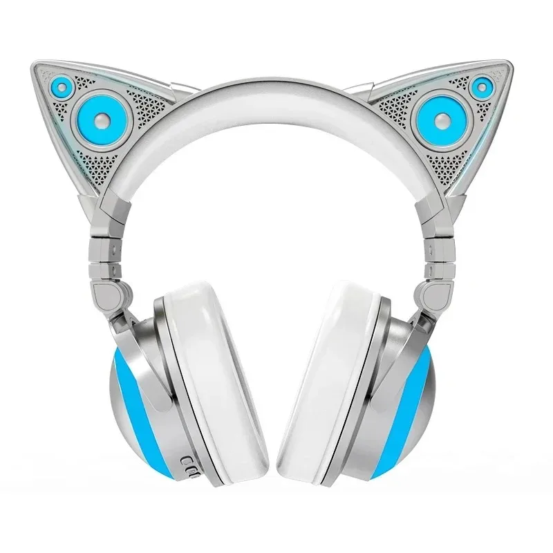Brookstone Cat ear Headset Wireless headset Glow-in-the-dark girl wired PC with MAC