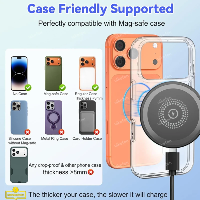 Magnetic 3 in 1 Wireless Charger For iPhone 17 16 15 14 13 12 11 Charging Station for Samsung /Apple /Huawei Watch and Airpods