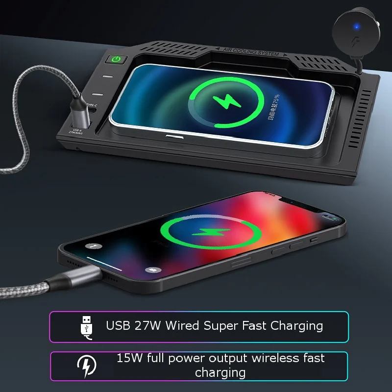 15W Car Wireless Charger QI Phone Charger Fast Phone Charging Pad Plate for Honda ZRV ZR-V HRV HR-V 2023 2024 Car Accessories
