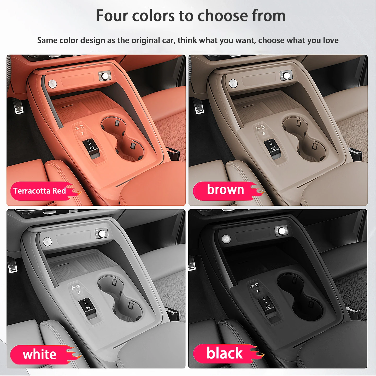 For Audi Q5L Q5 GU 2026 Car Center Console Silicone Mats Cup Holder Insert Wireless Charging Pad protect Interior Accessories