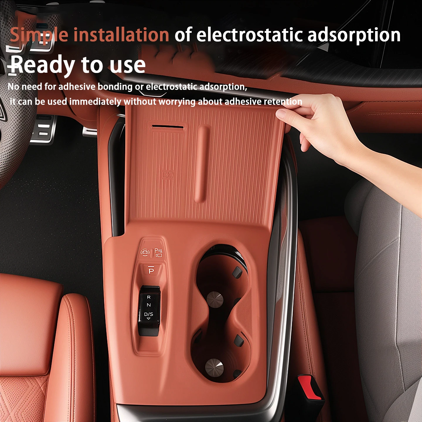 For Audi Q5L Q5 GU 2026 Car Center Console Silicone Mats Cup Holder Insert Wireless Charging Pad protect Interior Accessories