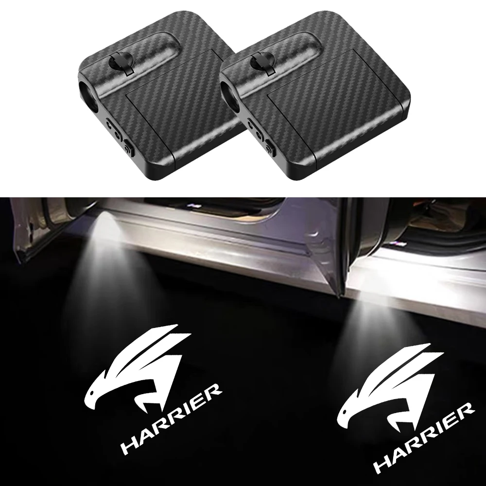 2PCS Wireless Car Door Led Welcome Night Light Wireless Projection Laser Lamp for Toyota Harrier Car Styling Accessories