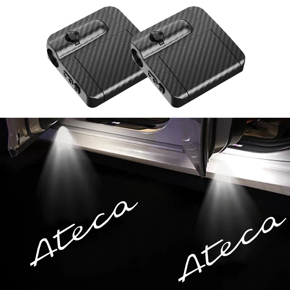 Car Door Logo Led Welcome Night Light Wireless Projection Laser Lamp DC 5V Projector Lights for Seat Ateca Car Accessories
