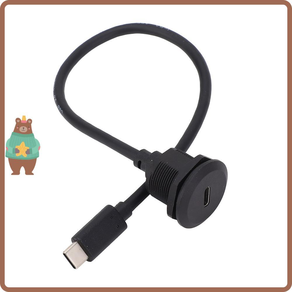 Cabo De Extensão De Montagem Em Painel , Adaptador Embutida USB C De Carregamento Rápido PD60W Tipo 3.0 , Alimentação Má