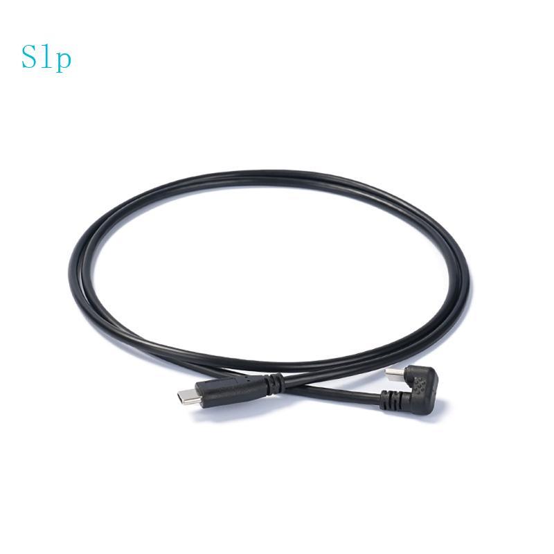 Slp 1m 2m 3 0m USB C Para Cabo Curva De 180 Graus Tipo Carregador PD60W Carregamento Rápido Tablets Telefones Preto