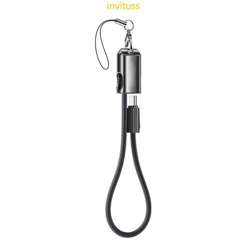 Inv PD60W Linha Carregamento Rápido USB C Para Type Chaveiro Fio Extensão