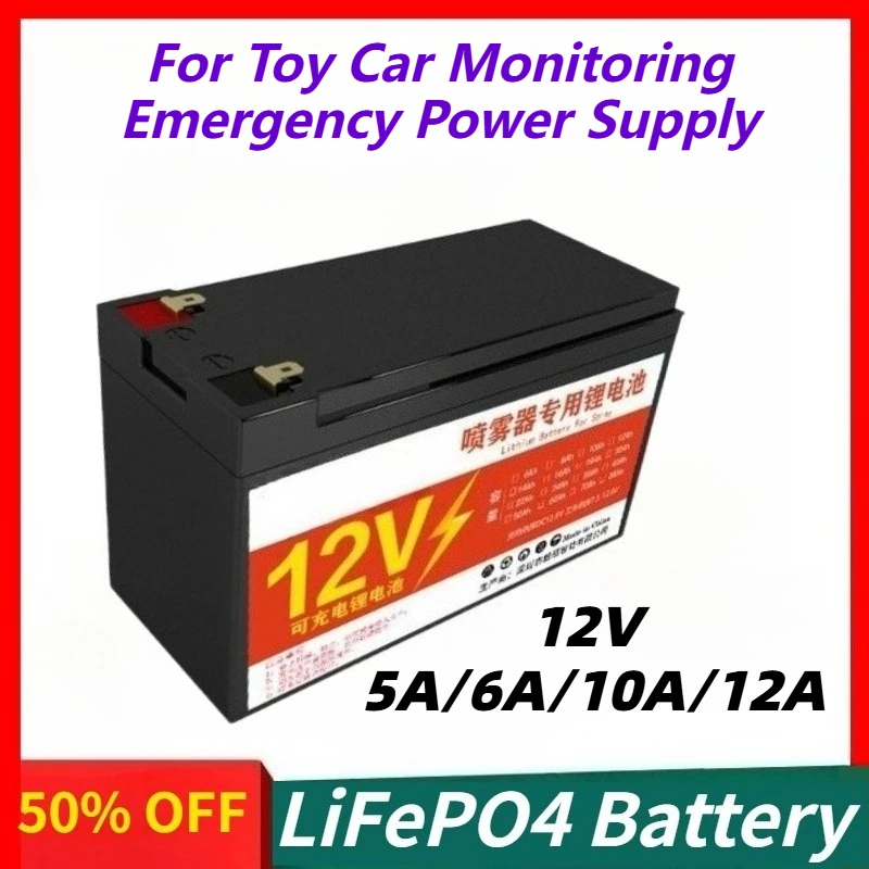 12.8V 32700 5/6/10/12Ah LiFePO4 Rechargeable Battery for Emergency Power Supply for Toy Car Monitoring Emergency Power Supply