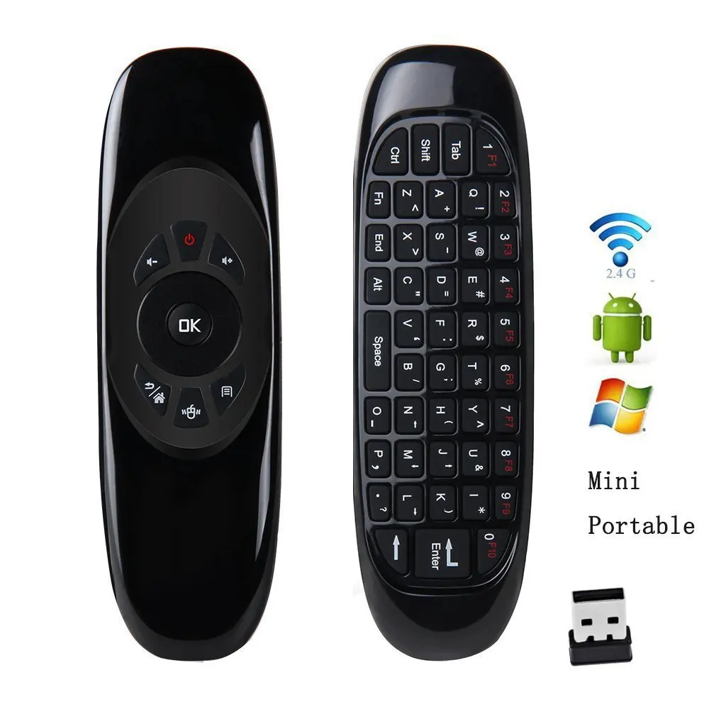 C120 Fly Air Mouse Wireless Keyboard for English Voice Backlit 2.4G Smart Remote Control Smart Keyboard Mouse for Android Tv Box