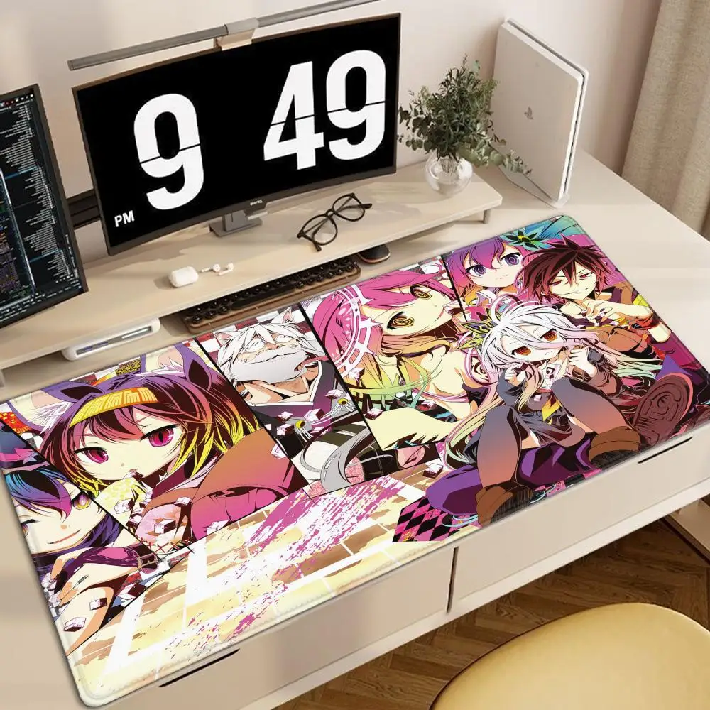 N-No Game No Life Anime Smart Mouse Pad Mousepad Large Gaming LockEdge Thickened PC Table Desk Mat