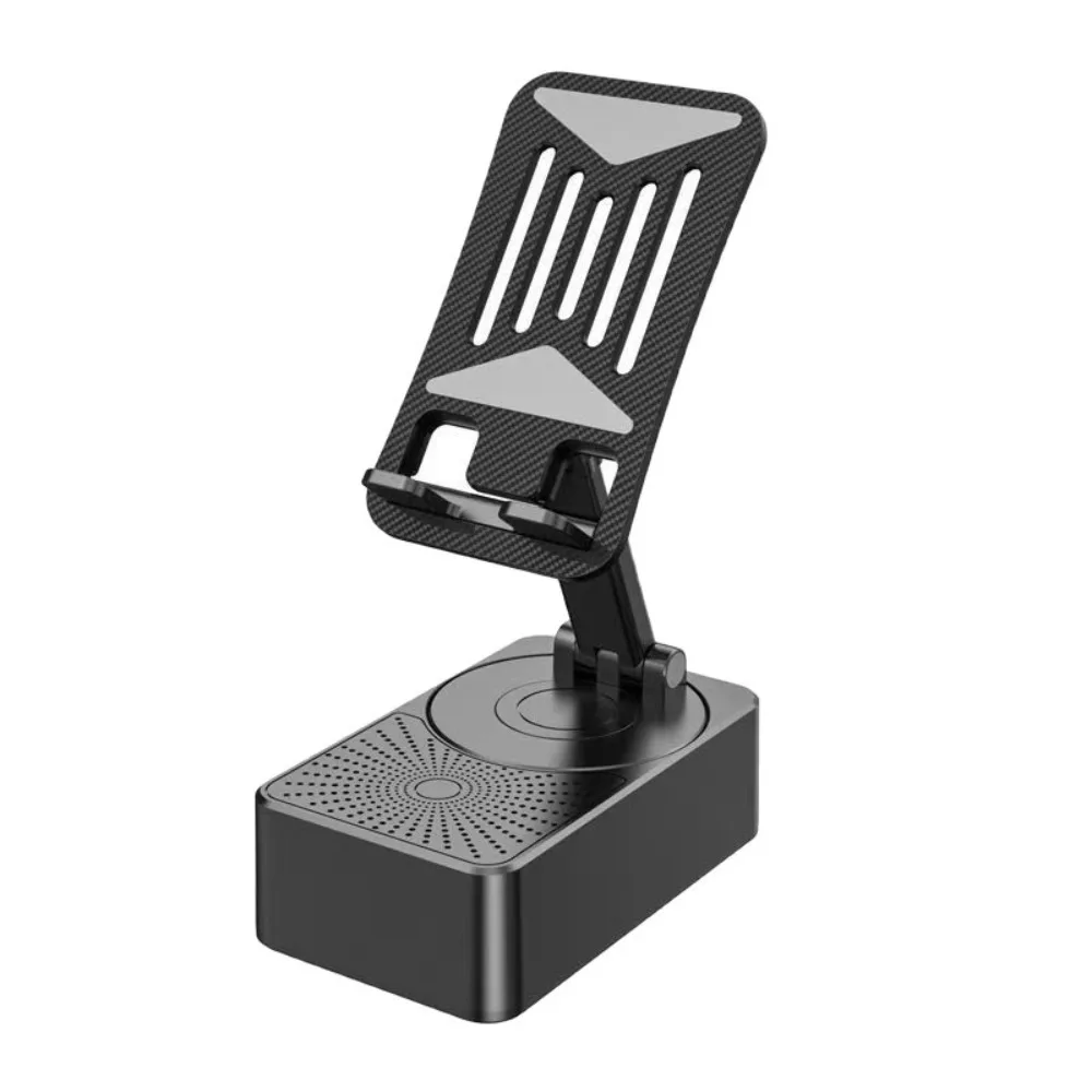 4-in-1 Phone Holder Stand Anti-Slip Pads 360° Rotating Wireless Bluetooth speaker Foldable 3D Stereo Sound