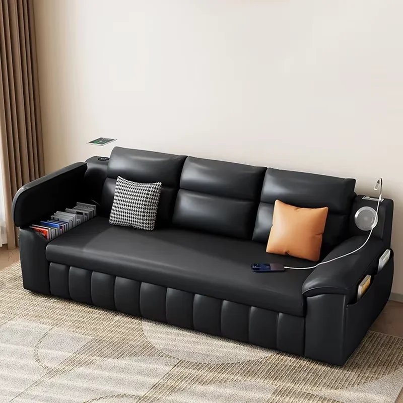 Europe Fancy Couches Foldable Storage USB Designer Bluetooth Speaker Sofa Bed Puffs Modern Divano Moderno Home Furniture