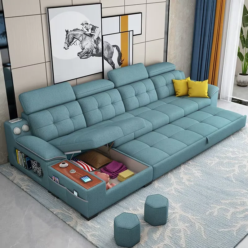 Foam Comfortable Soft Couches Simple USB Designer Foldable Puffs Sofa Bed Lazy Modern Speaker Divano Moderno Home Furniture