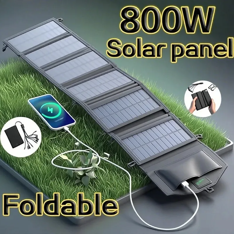 5V USB Solar Charger 15W Foldable Portable Solar Panel for Outdoor Camping Hiking Travel Power Supply for Phone Power Bank