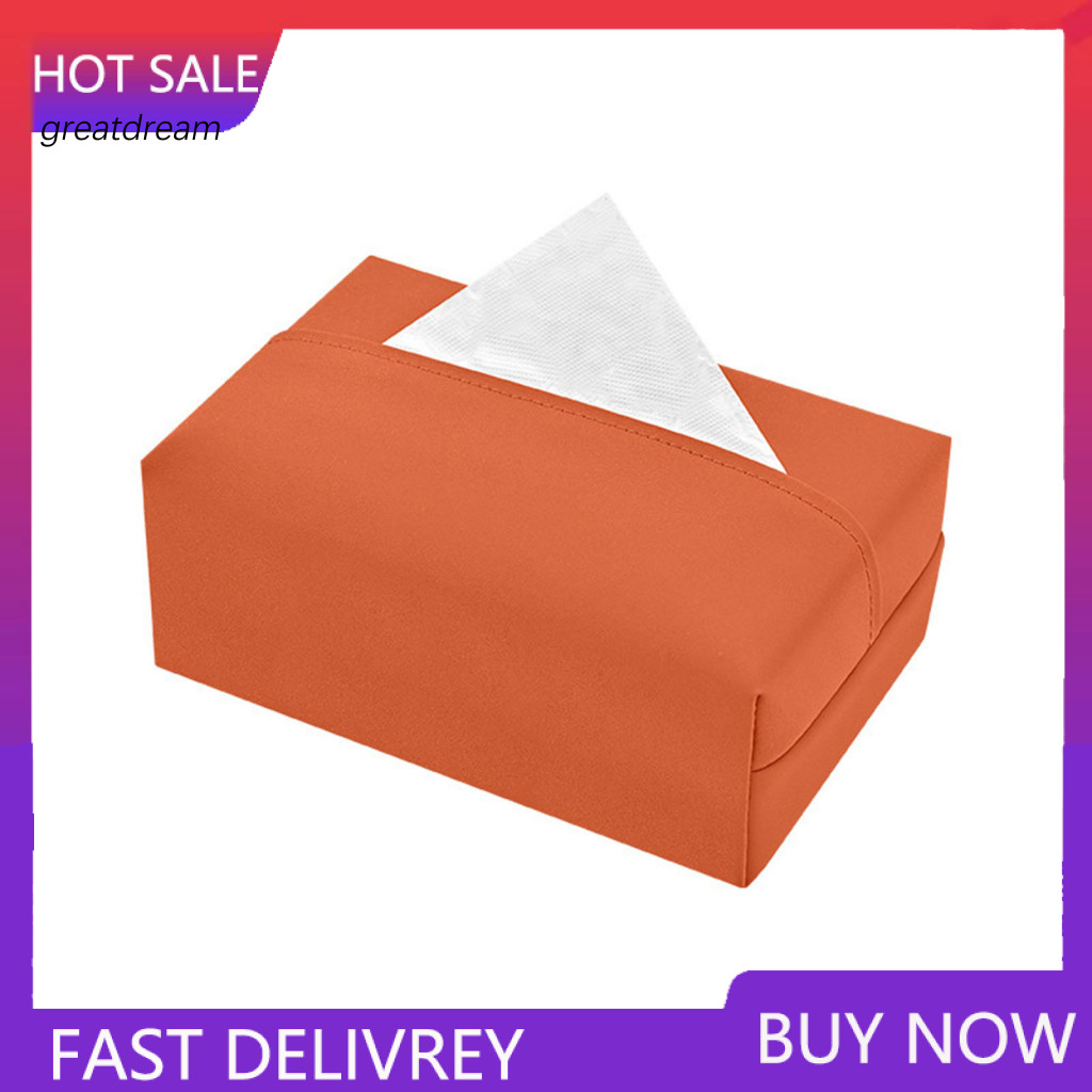 Car Accessories Console Tissue Holder Magnetic Leather Box Flexible Installation for Seat Back Sun Visor Universal Durab
