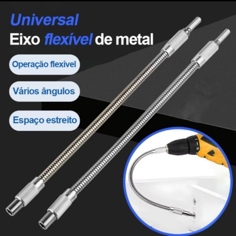 Flexible Drill Extension - Magnetic Hex Shaft forElectric Screwdriver and Drill Connection 1 Unit tubo 15686