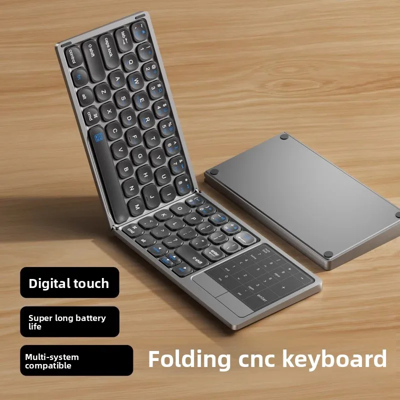 Folding keyboard wireless bluetooth portable digital trackpad ipad mobile phone tablet notebook keyboard and mouse set