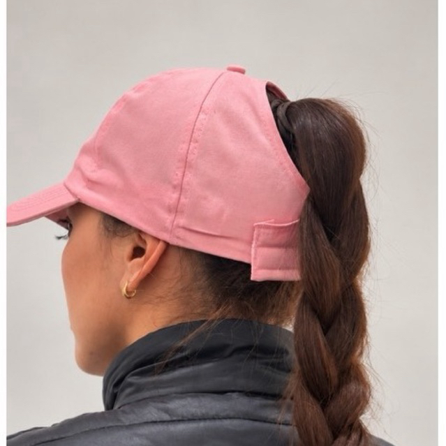 Boné NEVER GIVE UP Rabo de Cavalo ideal para Corrida Academia Beach Tennis Aba Curva