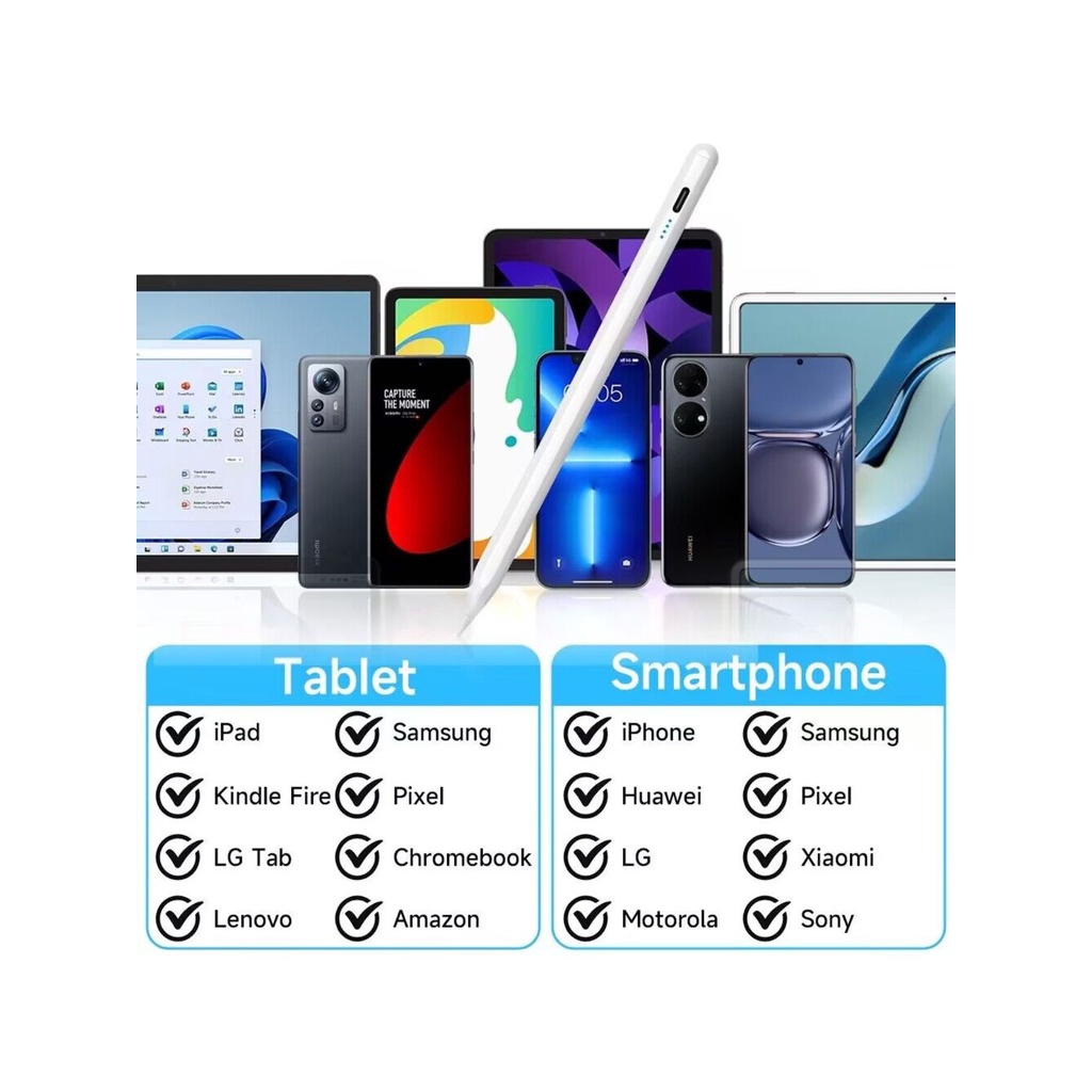1 peça Caneta stylus liga de alumínio compatível com ios Professional