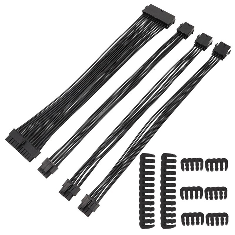 SK Mainboard Power Extension Cable Kit Placa Gráfica 8Pin 24Pin CPU 8Pin