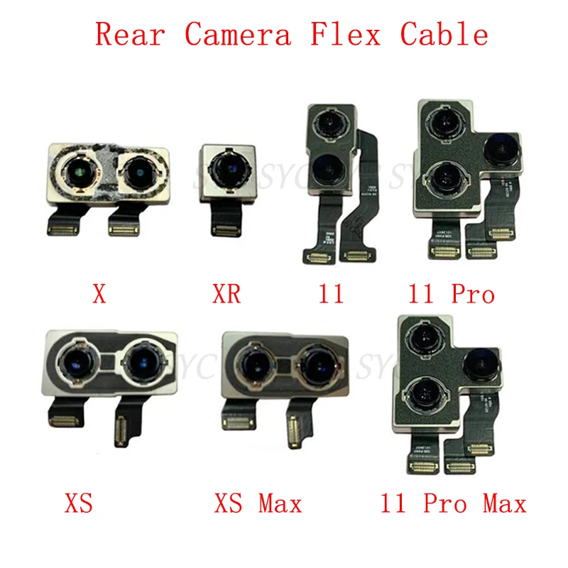 Back Camera Main Flex Cable For iPhone X XR XS Max 11 Pro Max 12 Mini SE 2020 Rear Big Camera Module Repair Parts