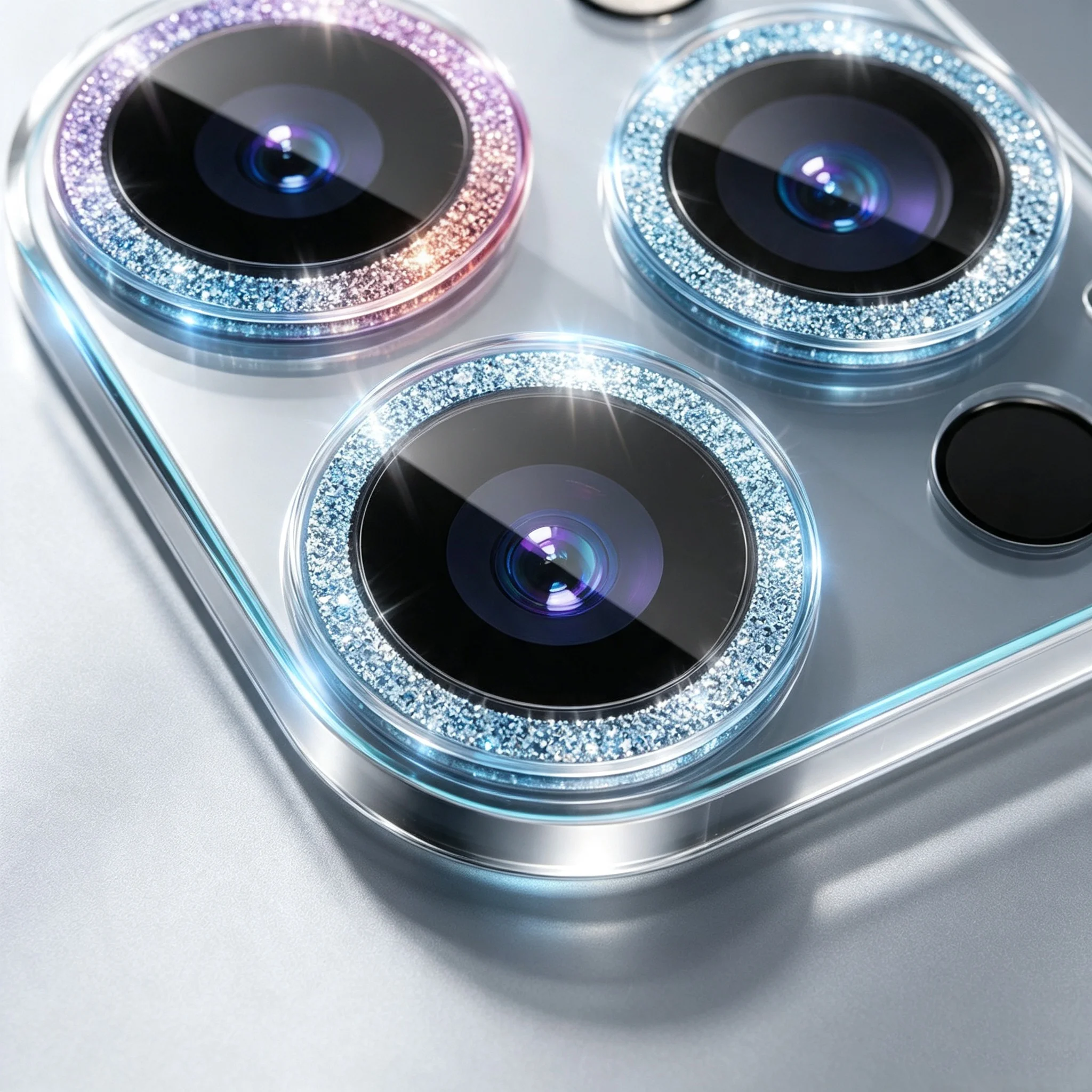 One-Piece Lens Film For Apple iPhone 15 14 13 12 11 Pro Max Plus Mini  Shiny Lens Guard Transparent Glass Camera Lens Protector