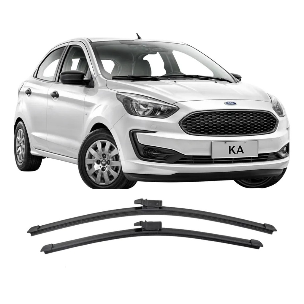 Kit 3 Palhetas Ford Ka 2014 Até 2021 Limpador De Parabrisa