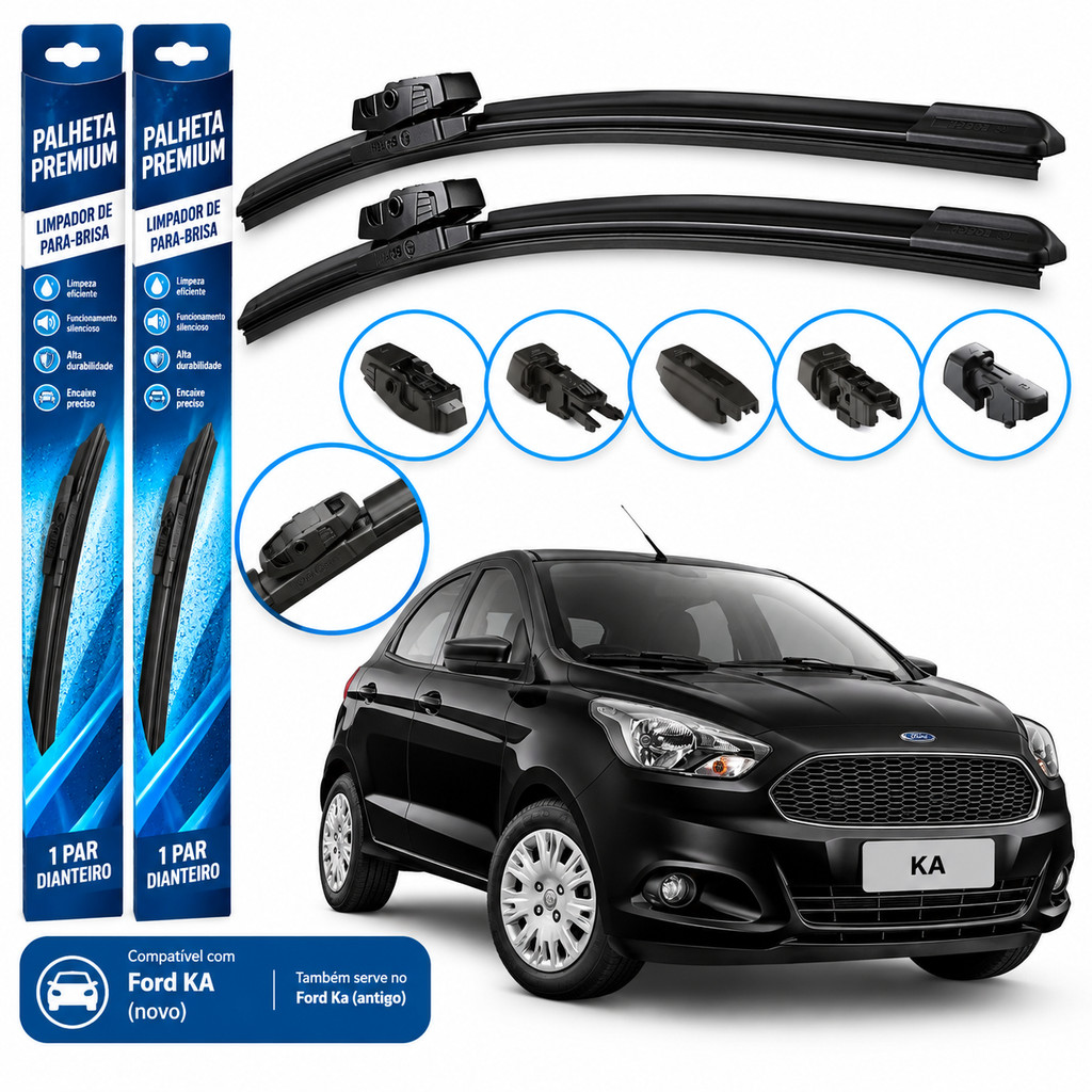 Palheta Limpador Premium Novo Ford Ka Silicone 2014 a 2021