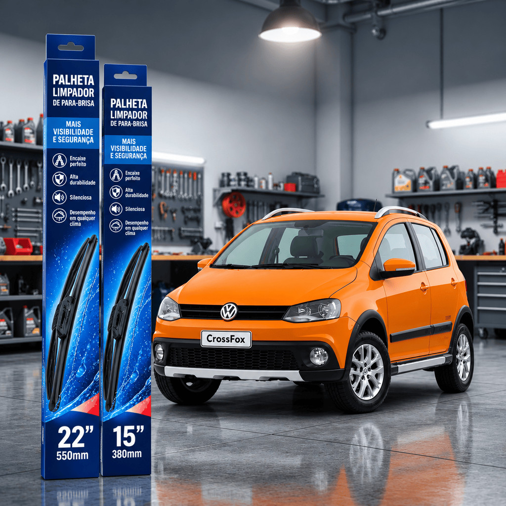 Kit 3 Palheta Limpador Dianteiro Vw Fox Crossfox 2013 2014 2015 2016 2017 2018 2019 2020 2021 2022