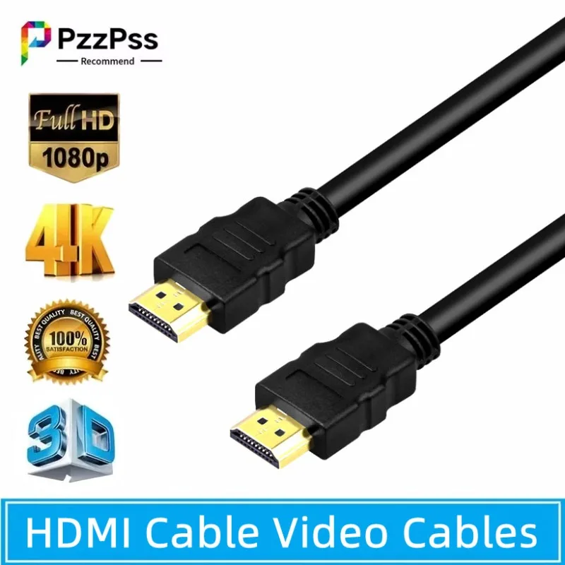 PssPzz HDMI Cable 4K 60Hz, HDMI Male to Male Cable, High Speed 18 Gbps HDMI 2.0 Cable for UHD Samsung TV, Monitor, PS4/3, Xbox O