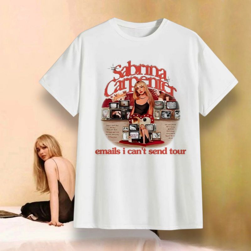 Camiseta Sabrina Carpenter Emails I can't send Arte