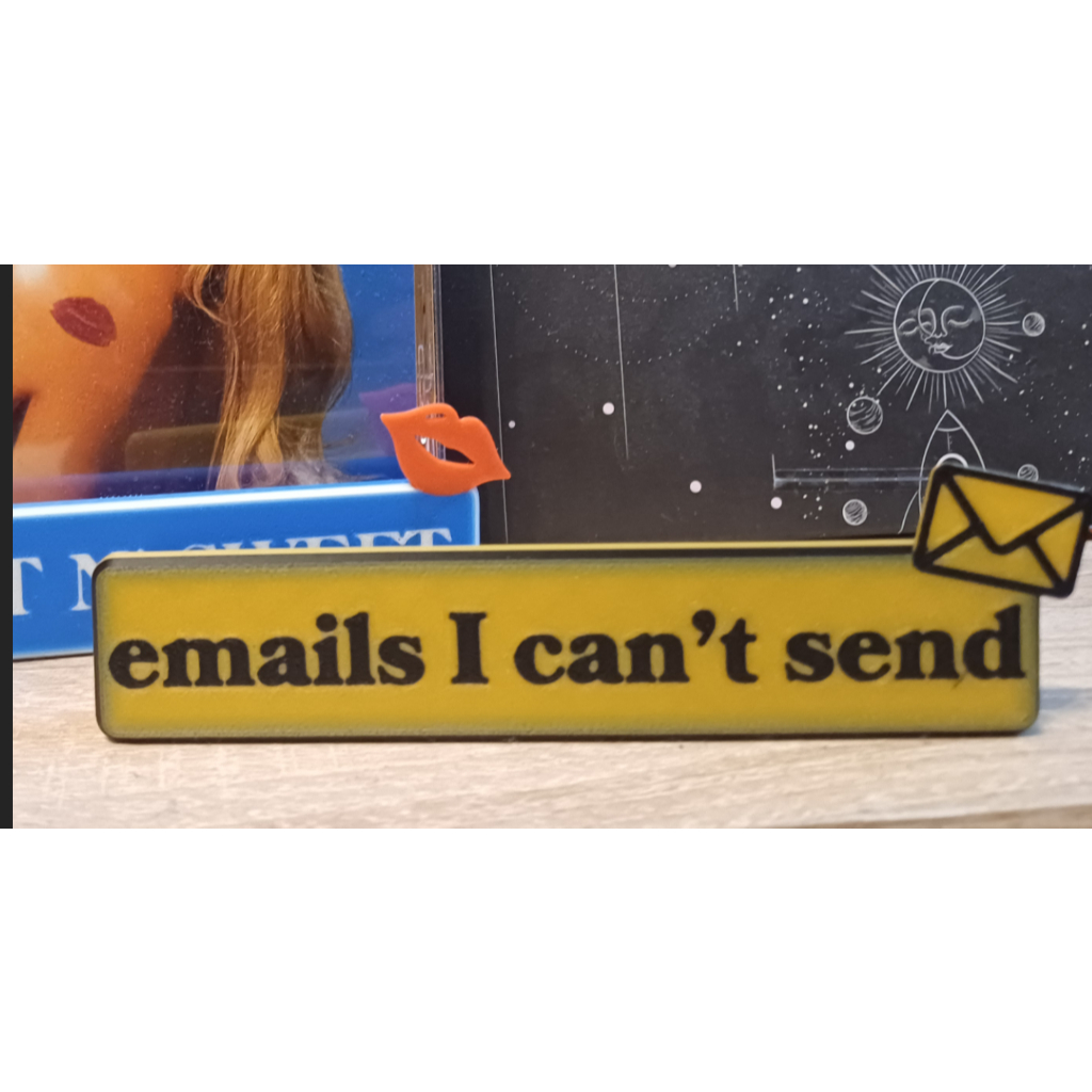 Placa Decorativa  Sabrina carpenter Emails I Can't Send Era em 3D Personalizado
