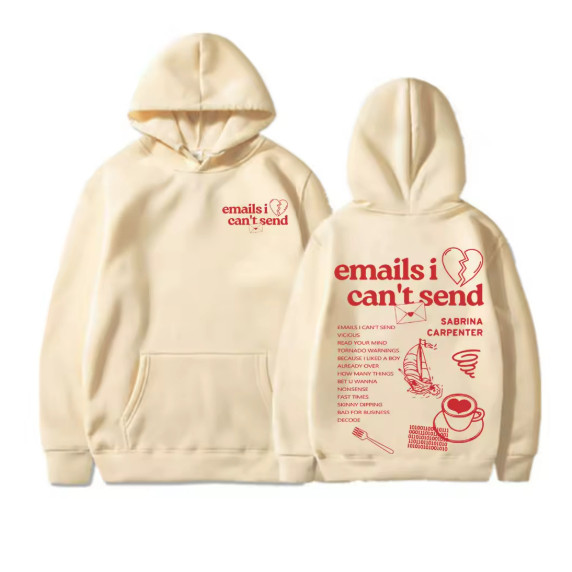 Moletom Canguru Unissex com capuz Confortável e Estiloso Algodão Sabrina carpenter anti-sensa emails eu não posso enviar