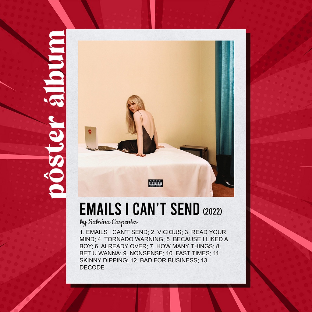 Pôster Álbum Emails I Can't Send - Sabrina Carpenter