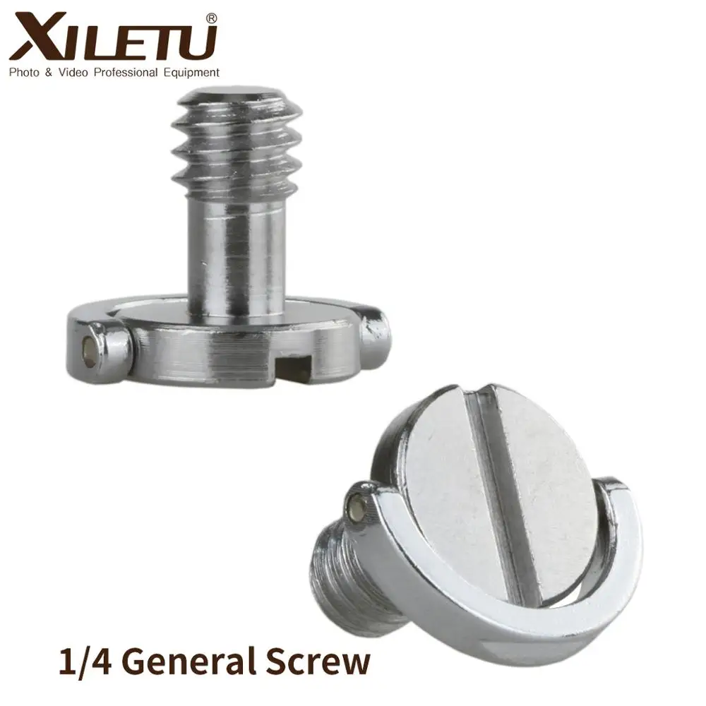 5pcs 1/4'-14 0.25inch Tripod Quick Release Plate Mount Stainless Steel D-Ring Screw for Digital Camera DSLR Manfrotto Gitzo