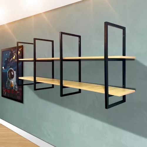 Prateleira Estilo Industrial Suspensa Design Moderno e Elegante Para Escritório Sala Cozinha