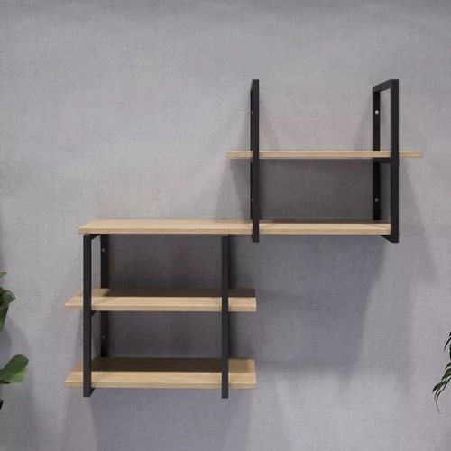 Prateleira Estilo Industrial Suspensa Design Contemporâneo e Moderno Inovadora Sala Escritório