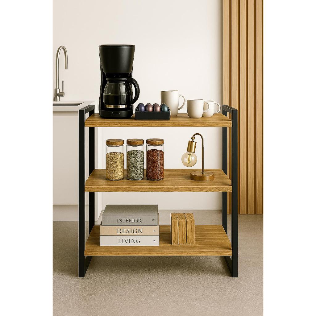 Cantinho do Café- Estante Industrial de Chão com Design Moderno e Funcional