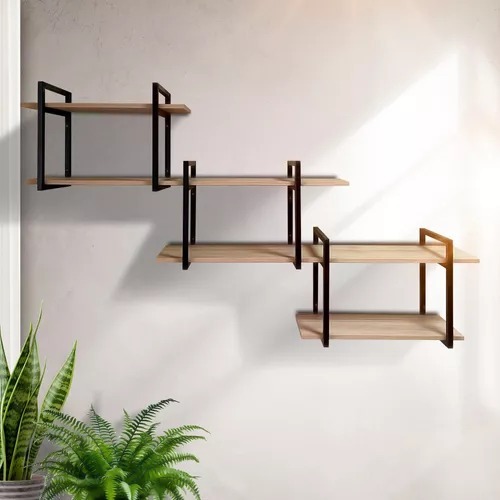 Prateleira Design Moderno Para Sala Quarto Escritório Suspensa Industrial 120 cm
