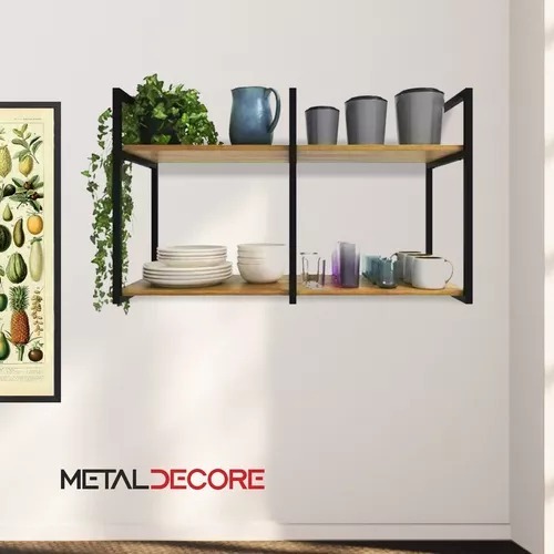 Prateleira Organizadora Decorativa Estilo Industrial Suspensa Design Moderno e Inovador Praticidade