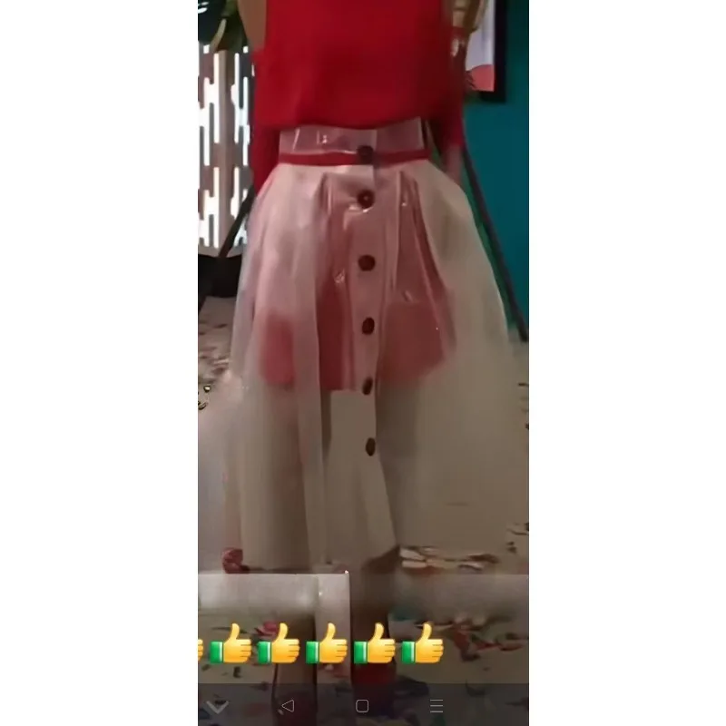 PVC Transparent A-line Skirt Stage Performance Model Wear for Women Ball Performance Clothing Waterproof Fashion Dress
