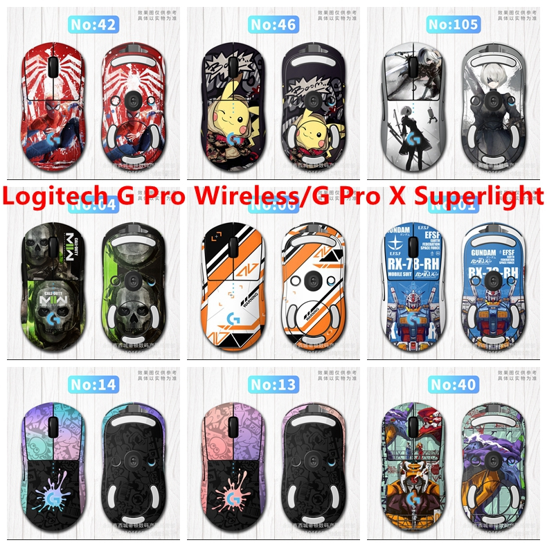 Adesivo De Pele De 50 Cores Compatível Com Logitech G Pro Wireless/X Superlight Mouse Decalque De Vinil Conjunto Complet