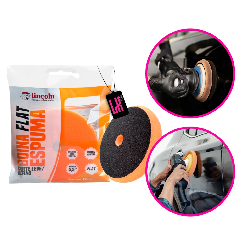 BOINA ESPUMA 5,5 LARANJA FLAT - CORTE LEVE / REFINO LINCOLN