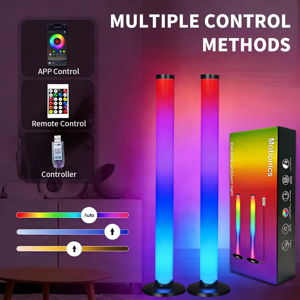 25CM 5V USB RGB LED Light Ambient Light Magic Color Sound Pickup Glow PUL Bluetooth Music Sync Light Gaming Desktop PC Party LED