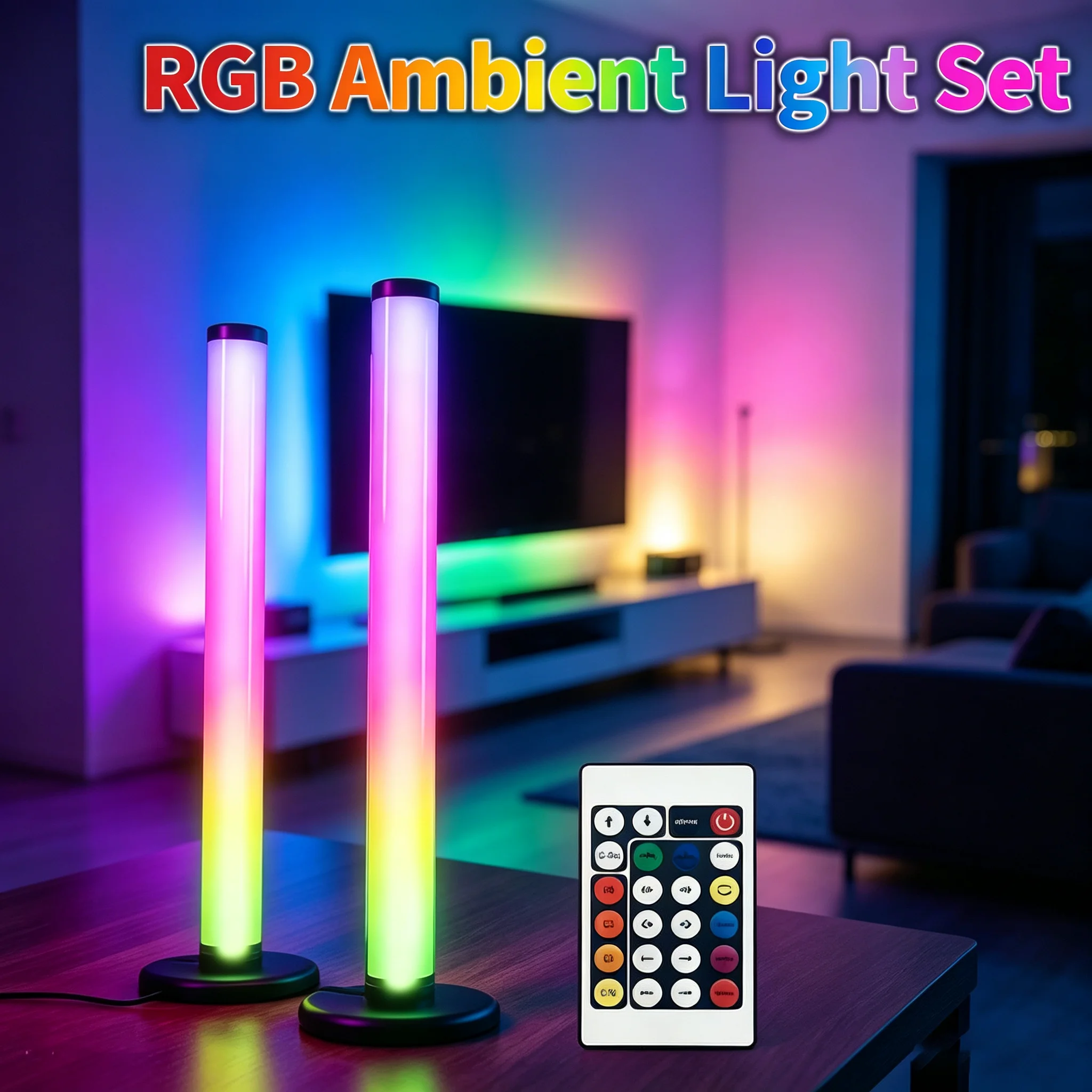 USB RGB LED Light Ambient Light Magic Color Sound Pickup Glow PUL Bluetooth Music Sync Light Gaming Desktop PC LED 25CM 5V Party